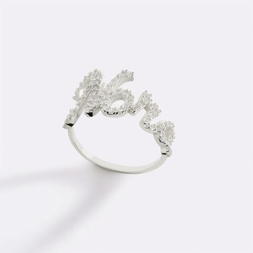 Pave Name Ring