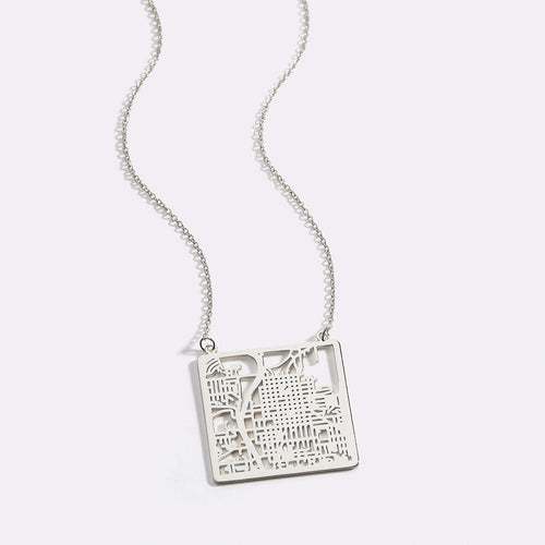 Custom Map Pendant Necklace