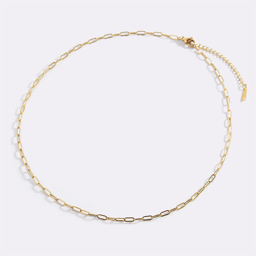 Thin Paperclip Necklace