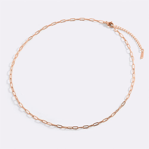 Thin Paperclip Necklace