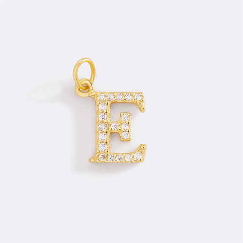 Dainty Pave Initial Charm
