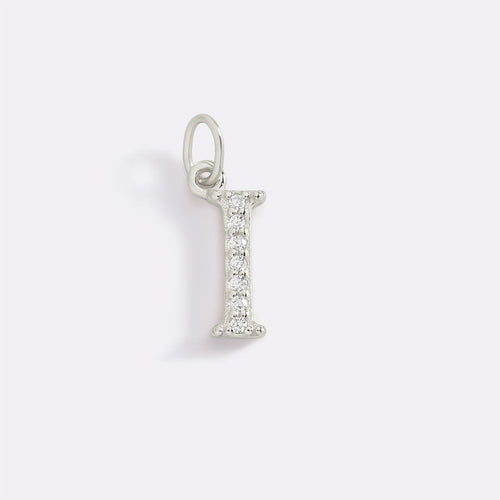Dainty Pave Initial Charm