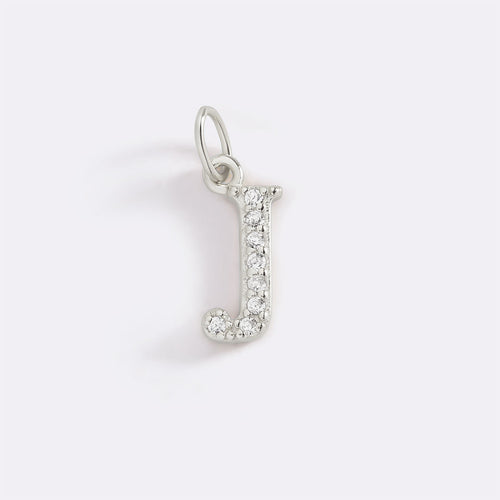 Dainty Pave Initial Charm