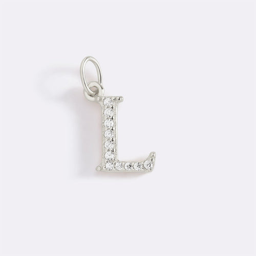 Dainty Pave Initial Charm