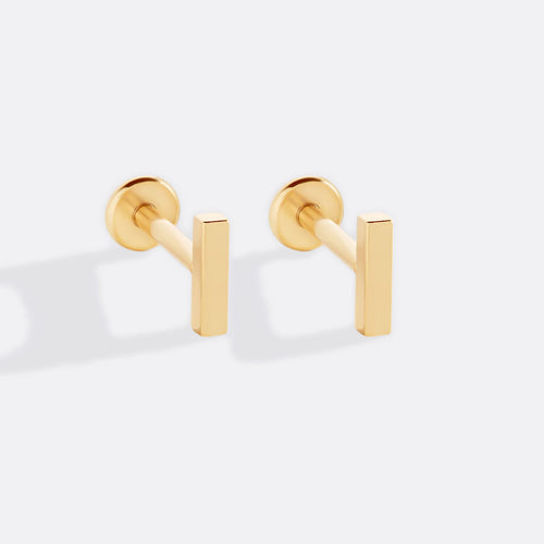 Little Bar Sleeper Flatback Earrings | 16g