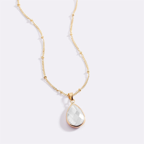 Birthstone Drop Pendant Necklace