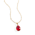 Birthstone Drop Pendant Necklace