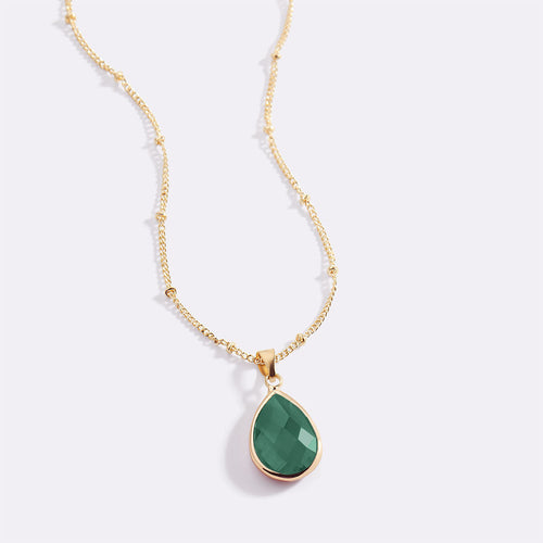 Birthstone Drop Pendant Necklace