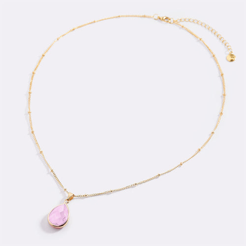 Birthstone Drop Pendant Necklace