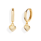 Dainty Heart Hoop Earrings