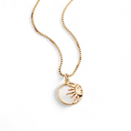 Enamel Sun Pendant Necklace