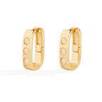 Pearl Block Statement Hoops