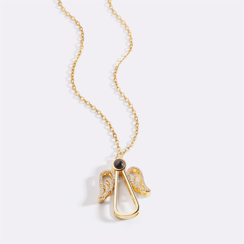 Personalized Angel Photo Charm Necklace