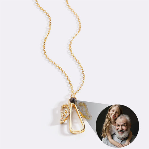 Personalized Angel Photo Charm Necklace