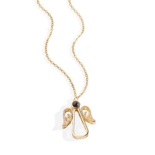 Personalized Angel Photo Charm Necklace