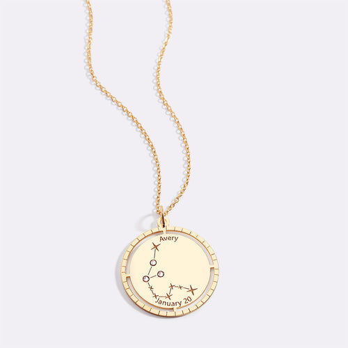 Personalized Constellation Pendant Necklace