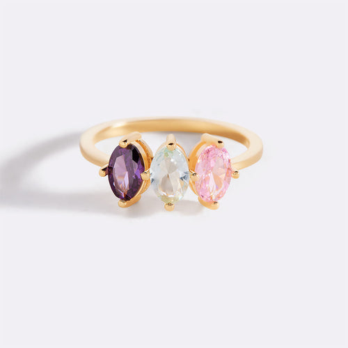 Birthstone Marquis-Cut Ring