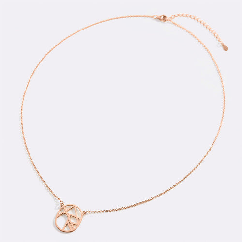 Circular Minimalist Monogram Name Necklace