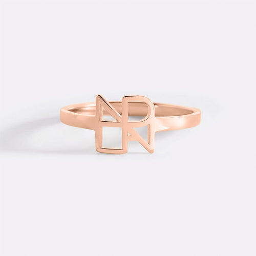 Monogram Name Ring
