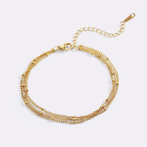 Triple Layer Satellite Chain Bracelet