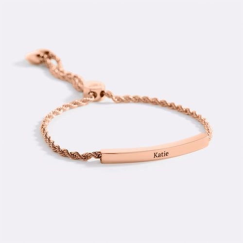 Personalized Bar Chain Bracelet