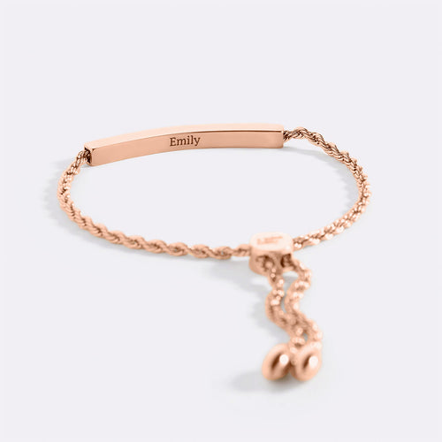 Personalized Bar Chain Bracelet