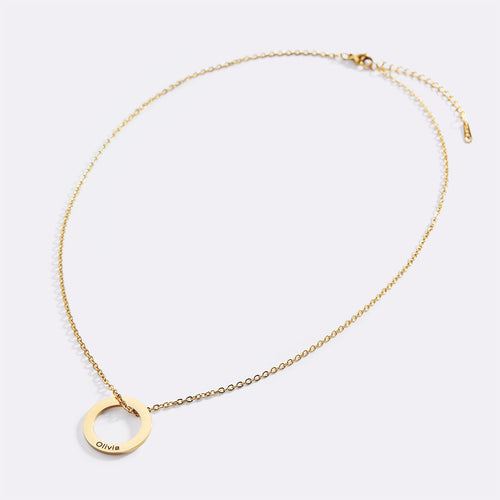 Personalized Linked Circle Necklace