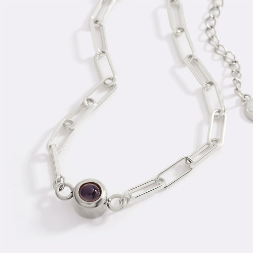 Photo Bracelet with Paperclip Chain