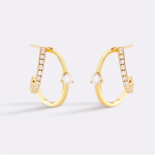 The Nova Double Hoop Earrings
