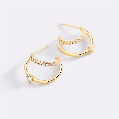 The Nova Double Hoop Earrings