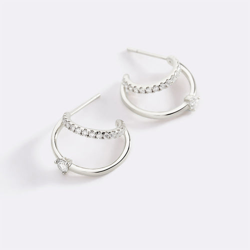 The Nova Double Hoop Earrings