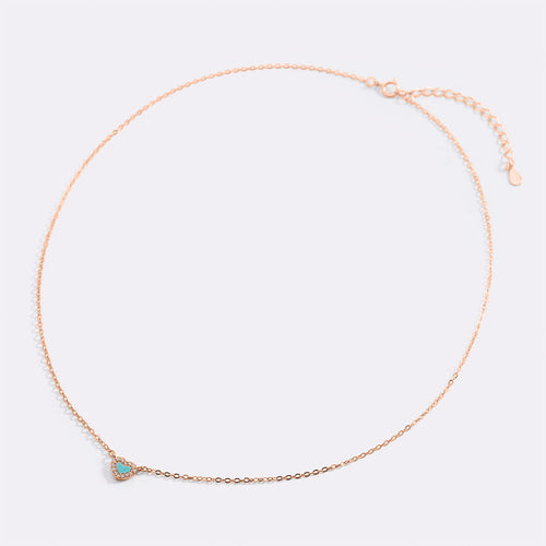 Tiny Turquoise Heart Choker