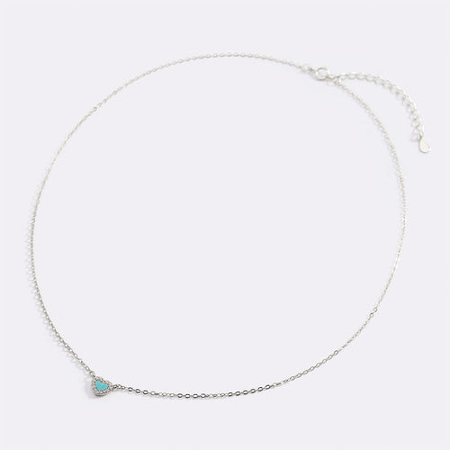 Tiny Turquoise Heart Choker