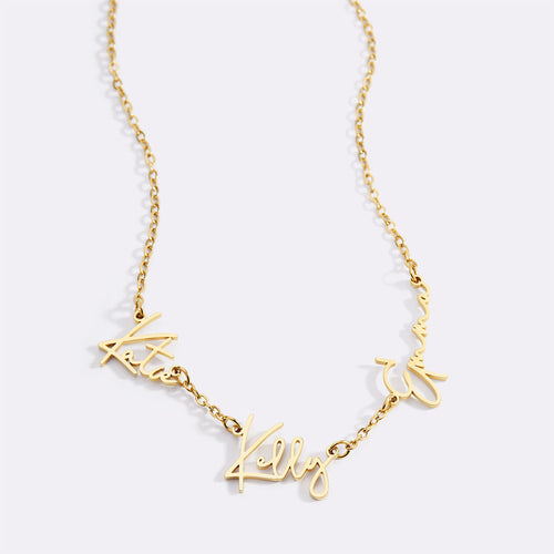 Monroe Triple Name Necklace