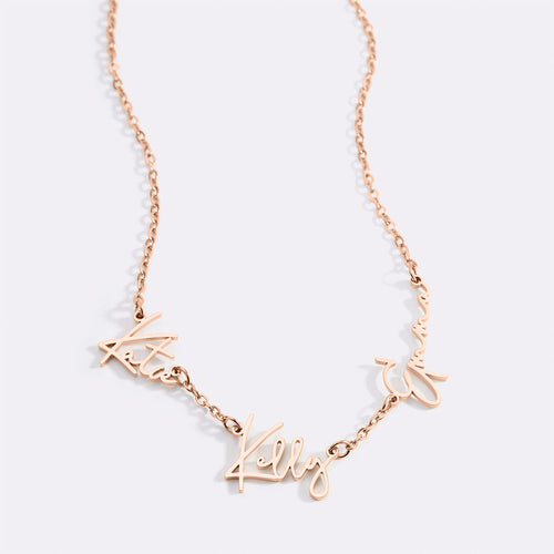 Monroe Triple Name Necklace