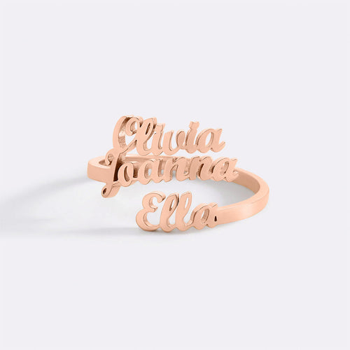 Triple Name Ring