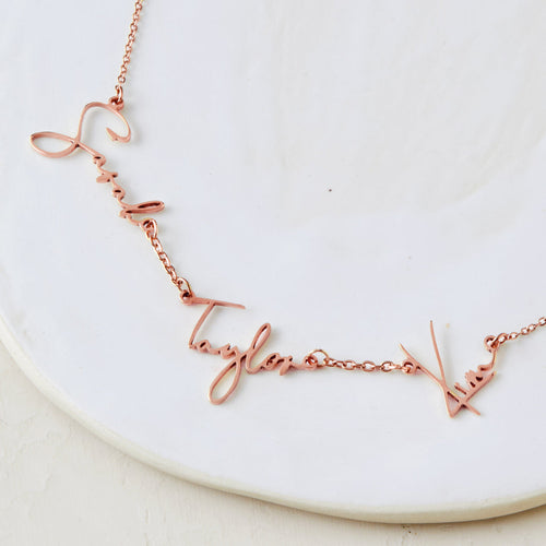 Monroe Triple Name Necklace