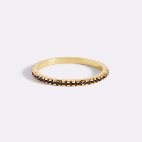 Black Diamond Eternity Stacking Ring