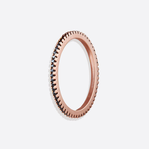 Black Diamond Eternity Stacking Ring
