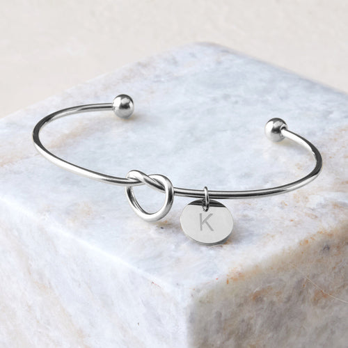 Personalized Tie the Knot Bracelet • Bridesmaid Gift Bracelet