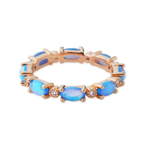Eternity Fire Opal Ring
