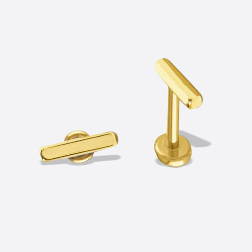 Little Bar Sleeper Flatback Earrings | 16g