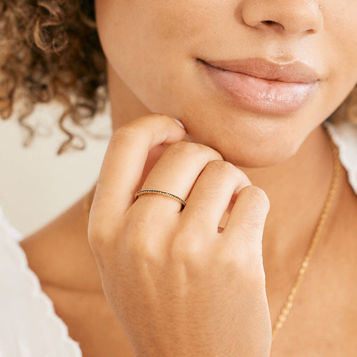 Black Diamond Eternity Stacking Ring
