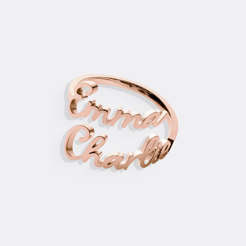 Double Name Ring
