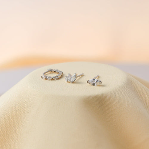 Marquise Diamond Earrings Set