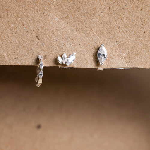 Marquise Diamond Earrings Set