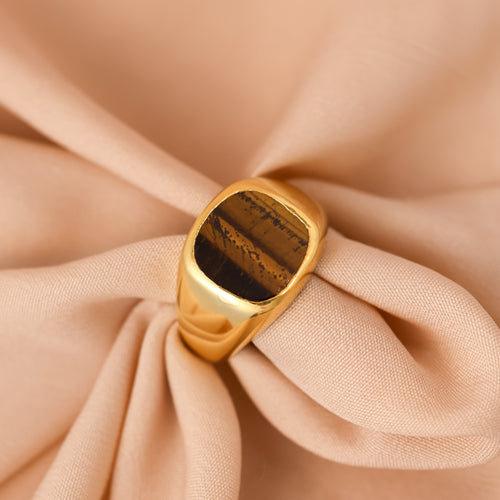Men's Tigers Eye Signet Ring
