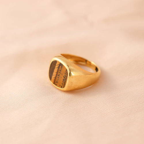 Men's Tigers Eye Signet Ring