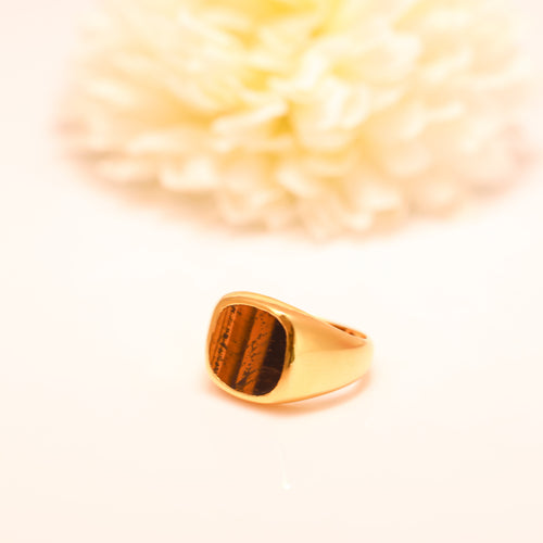 Men's Tigers Eye Signet Ring