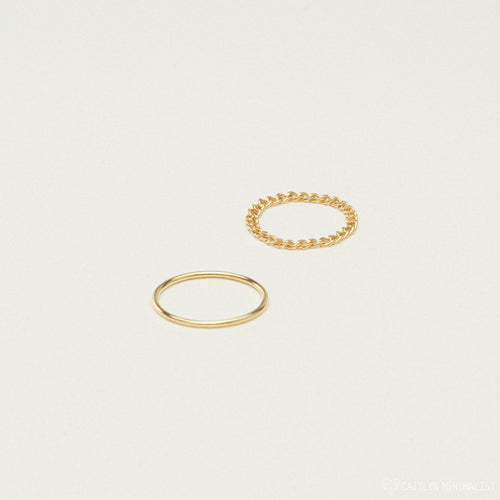 Minimalist Bold Stacking Ring Set